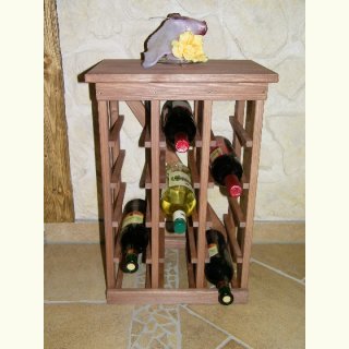 Weinregal aus Holz fr 15 Flaschen